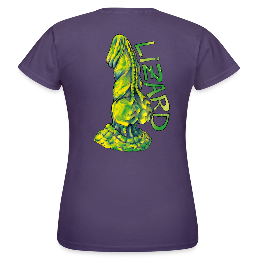 Frauen T-Shirt Lizard - Dunkellila